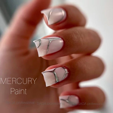 SALE Гель-краска Saga professional Mercury Paint металлик 5 мл (2000995015162) - Фото №2