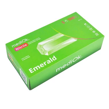 Перчатки MediOk Emerald зеленые нитриловые без талька S 100 шт - Фото №3