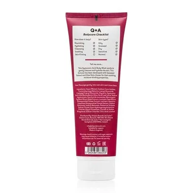 Гель Q+A для тела очищающий с гиалуроновой кислотой Hyaluronic Acid Body Wash 250 ml - Фото №2