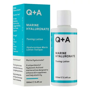 Лосьон Q+A для лица тонизирующий с гиалуроновой кислотой Marine Hyaluronate Toning Lotion 100 ml - Фото №2