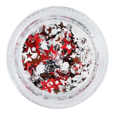 Декор для ногтей в баночке NAILS WORLD рождественский 12 - Фото №2
