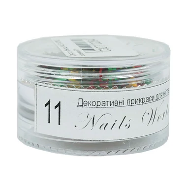 Декор для ногтей в баночке NAILS WORLD рождественский 11 - Фото №3