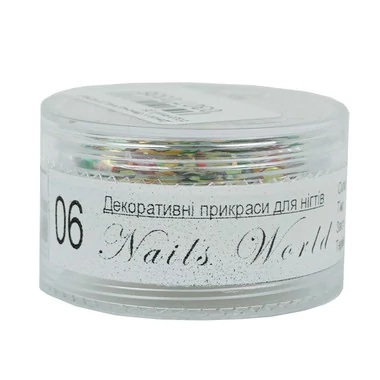 Декор для ногтей в баночке NAILS WORLD рождественский 06 - Фото №3