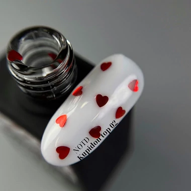 Топ NAILS OF THE DAY Kupidon №02 (элегантные бордовые сердца) без липкого слоя 10 мл (НФ-00018795) - Фото №2