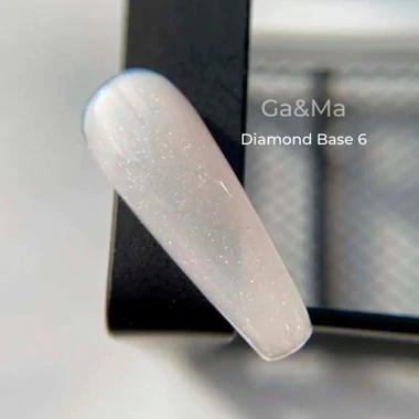 База для ногтей GA&MA Diamond №006 молочная 15 мл (7700197) - Фото №3
