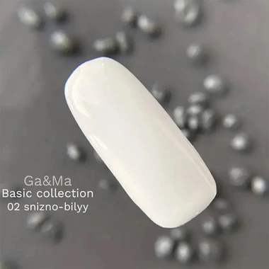 Гель-лак GA&MA Basic collection №002 снежно-белый 15 мл (7700308) - Фото №2