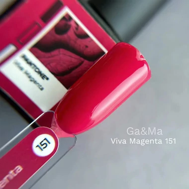 Гель-лак GA&MA Pantone collection №151 Viva Magenta малиновый 10 мл (7701729) - Фото №2