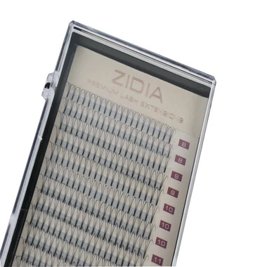 Ресницы ZIDIA Premium Lash Extensions Premade Fans 3D - для наращивания (20 лент) D0,10 х MIX M (8-16 мм) - Фото №2