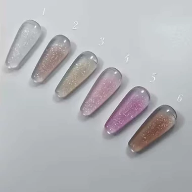 Гель для наращивания Touch Brilliance Gel №02 светло-бежевый с блестками 15 мл (2930000037585) - Фото №6