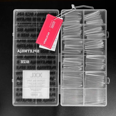 Гелеві тіпси ADORE Gel Tips COFFIN XXL 240 шт (2101600442097) - Фото №5