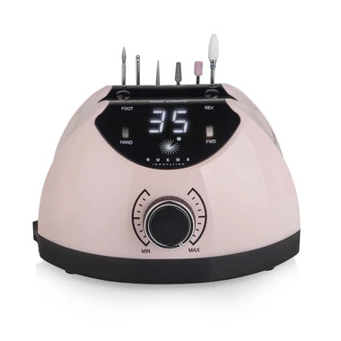 Фрезер для маникюра BUCOS Nail Drill X4 PRO SMOOTH PINK 65W/35000 об. + 6 улучшенных фрез - Фото №2