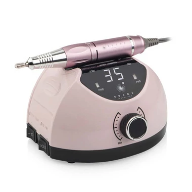 Фрезер для маникюра BUCOS Nail Drill X4 PRO SMOOTH PINK 65W/35000 об. + 6 улучшенных фрез - Фото №3