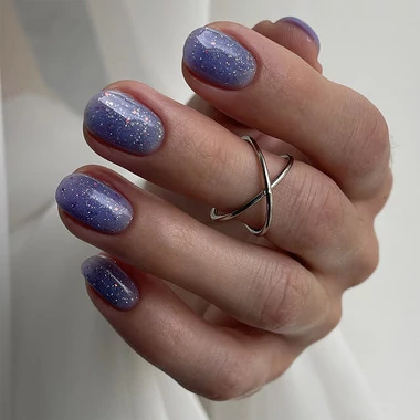 База для ногтей NAILS OF THE NIGHT Reflective №05 насыщенный голубой с шиммером 10 мл (u0000017146) - Фото №3