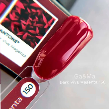 Гель-лак GA&MA Pantone collection №150 Dark Viva Magenta темно бордовый 10 мл (7701728) - Фото №2