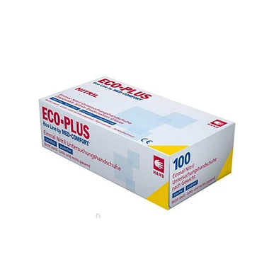 Перчатки MediOk Blue Eco-plus синие нитриловые S 100 шт - Фото №2
