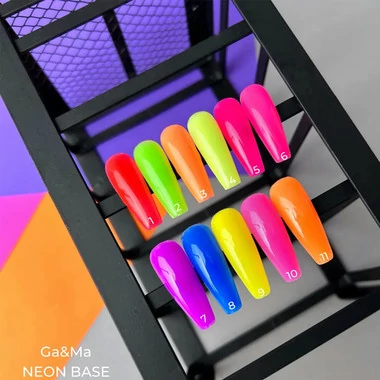 База для ногтей GA&MA Colored Neon №004 желтый 15 мл (7700369) - Фото №2
