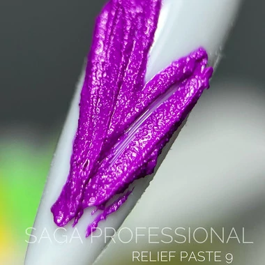 Гель для дизайна SAGA Relief paste №09 фиолетовый (без липкого слоя) 5 мл (2000995264393) - Фото №2