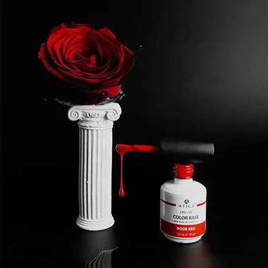 База для ногтей ATICA Color Base Gel Node Red (soak off) красный 15 мл (89391) - Фото №3