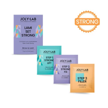 Система JOLYLAB для ламинирования бровей и ресниц Strong 3 шт. х 2 мл - Фото №2