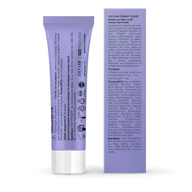 Краска JOLYLAB для бровей и ресниц темно-коричневая Creamy Color 15 мл - Фото №3
