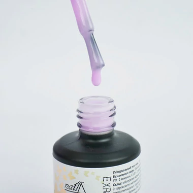 SALE Топ для ногтей NAILAPEX Pink Shake №3 без липкого слоя светло-лиловый 15 г (TOPPi03) - Фото №2