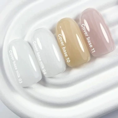 База для ногтей NAILS OF THE DAY Cover NEW Formula (MILK) №04 молочный с блестками 10 мл (НФ-00020191) - Фото №3