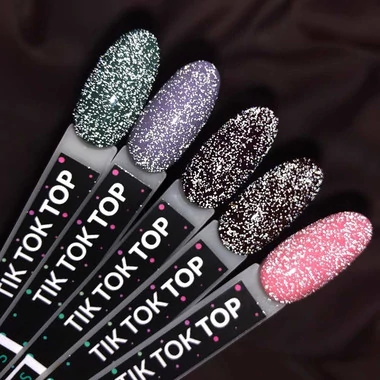 Топ KIRA Nails Tik Tok Coat No Wipe светоотражающий без липкого слоя 6 мл (731009) - Фото №3