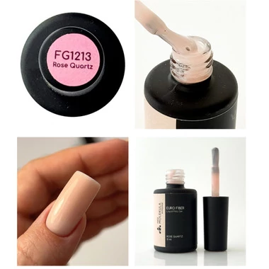 Гель для ногтей MOLEKULA Euro Fiber Gel Rose Quartz (розовый кварц) 12 мл (FG1213) - Фото №3