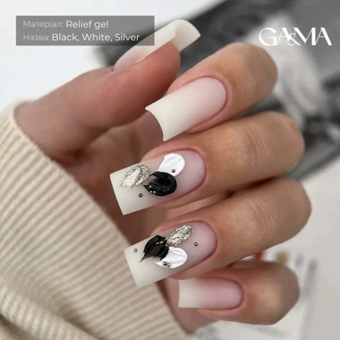 Набор GA&MA Relief Gel Classic Collection (5 шт по 5 г: black, white, red, golden, silver) (7703013) - Фото №7