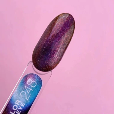 Гель-лак LUNA №248 Cat Eye кошачий глаз, светоотражающий синий, темно-розовый 13 мл (047-3918-0925) - Фото №2