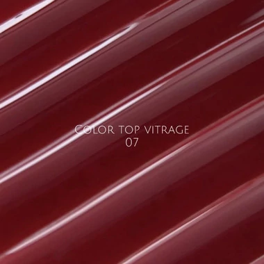Топ NAILS OF THE DAY №07  без липкого слоя глубокий полупрозрачный бордовый vitrage 10 мл (НФ-00022013) - Фото №3