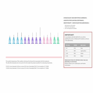 Голка для мезотерапії Mesoram 27G (0.40) х12 мм, 100 шт - Фото №3
