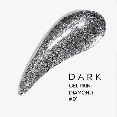 Гель Dark Diamond Gel 01 жидкая фольга серебро 5 г (DDG01) - Фото №4
