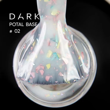 База Dark Pro Base Potal 02 молочная с разноцветной поталью 15 мл (DPB0215) - Фото №2