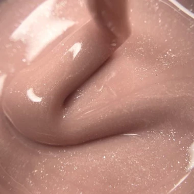 Гель для ногтей Dark Medium Gel №32 бежевый с блестками 15 мл (без кисти) (DMG3215) - Фото №2