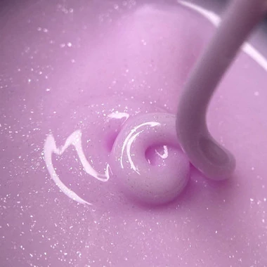 Гель для ногтей Dark Medium Gel №35 молочно-лиловый с микроблеском 15 мл (без кисти) (DMG3515) - Фото №2