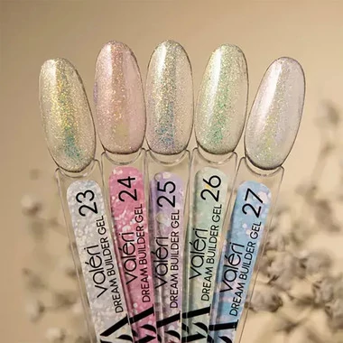 Гель для наращивания VALERI Dream Builder Gel №025 сиреневый с золотым отблеском 15 мл (VDBG15-25) - Фото №2