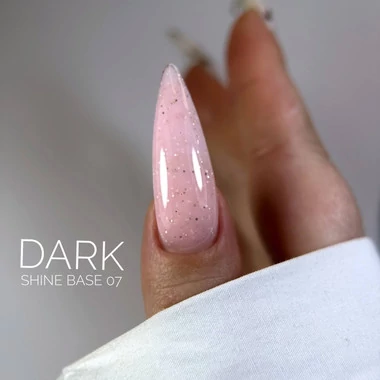 База Dark PRO base Shine 07 нежно-розовая с блестками 15 мл (DSB0715) - Фото №3
