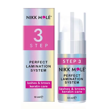 Профессиональное средство NIKK MOLE для ламинирования ресниц и бровей STEP №3 lashes & brows keratin care 10мл - Фото №2