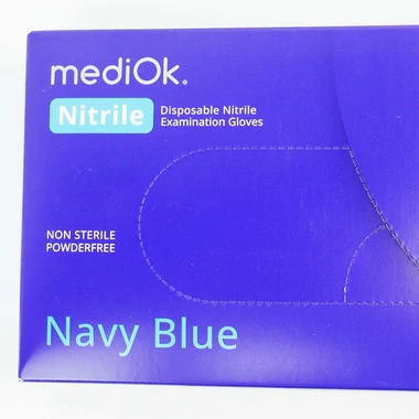 Перчатки Mediok Navy Blue  нитриловые без талька S синие 100 шт - Фото №2