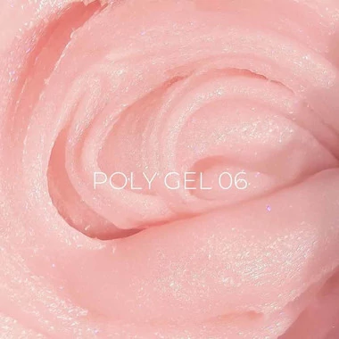 Полигель Edlen Poly gel №06 светло-розовый с микроблеском 15 мл (4000410120) - Фото №2