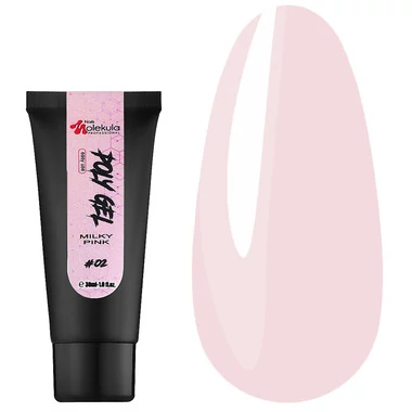 Полигель Molekula Nails №02 Milky pink молочно-розовый 30 мл (PG3002) - Фото №4