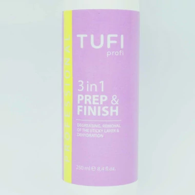 Жидкость для обезжиривания, снятия липкого слоя и дегидрации TUFI profi PREMIUM 3 in1 Prep and Finish 250 мл (0133019) - Фото №7