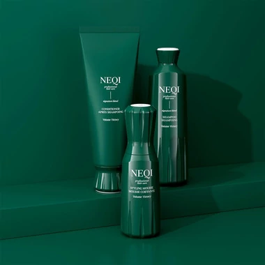 Укрепляющий шампунь для объема NEQI Volume Victory Shampoo 330 мл (4063528078377) - Фото №2