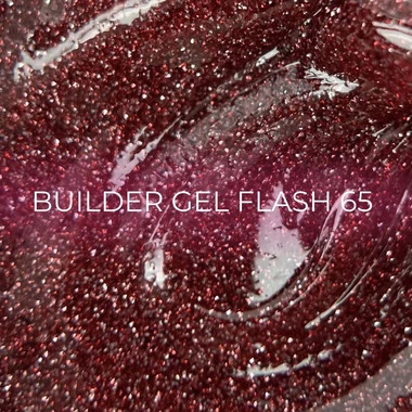 Гель для наращивания светоотражающий Edlen Flash Builder gel №65 гранат 15 мл (4000361269) - Фото №2
