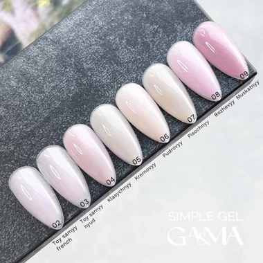 Гель для наращивания GA&MA Simple gel №002 тот самый френч 15 мл (7702936) - Фото №4