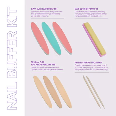 Набор для японского маникюра TUFI profi Nail Buffer Kit (0330729) - Фото №8