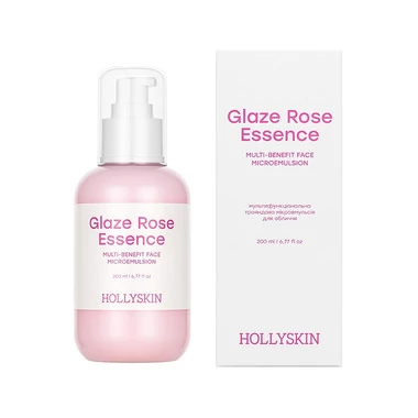 Мультифункциональная розовая микроэмульсия для лица HOLLYSKIN Glaze Rose Essence - Фото №2
