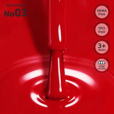 Гель-лак Shelly 03 Red Power красный 12 мл (290083) - Фото №2