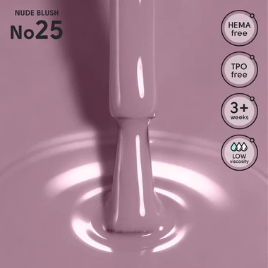 Гель-лак Shelly 25 Nude Blush сиреневый беж 12 мл (290106) - Фото №2